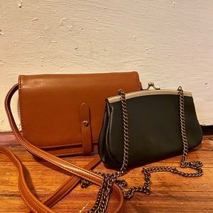 Black & Brown Clutch / Wallet, Bundle of 2